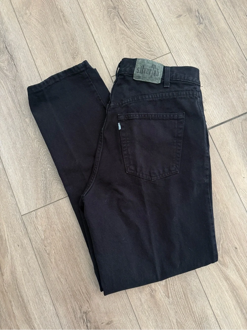 VINTAGE Levis Silvertab Jeans Mens 36x30 Black Denim Classic Straight Y2K 90s US